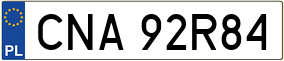 Truck License Plate